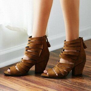 Free People Cayman Strappy Heel Bootie Brown Size 40 (9-9.5)